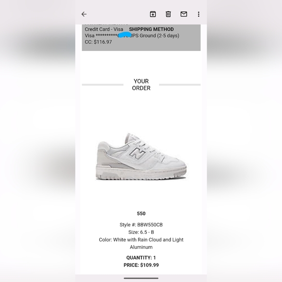 New Balance 550 - Womens 6.5 - Picture 9 of 9